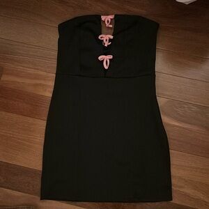 Black Bow Mini Dress